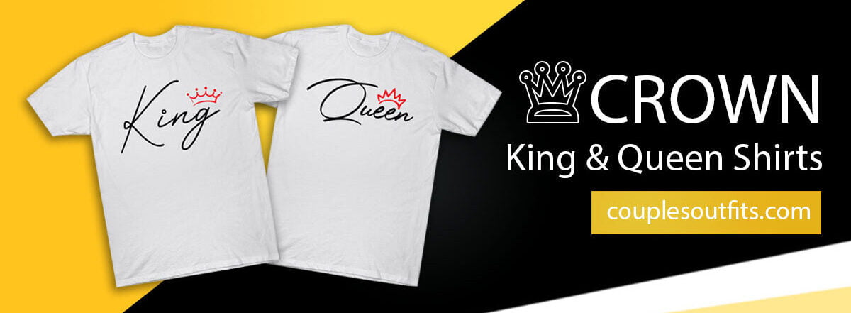 Crown king and queen shirts banner