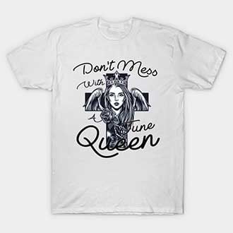 Don't Mess With A June Queen T-Shirt - Cute Couple Matching Outfits